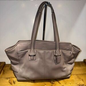 Coach Taylor Alexis Carryall F25205 Leather Tote Mauve Lilac Shoulder Bag Large